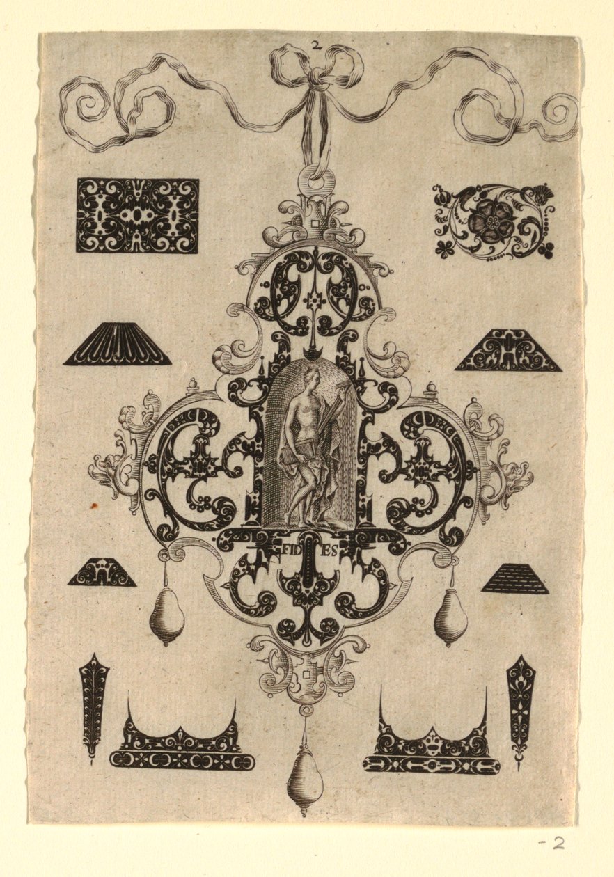 Tavola 2, da una serie di otto disegni pendenti con le virtù cardinali da Johann Theodor de Bry