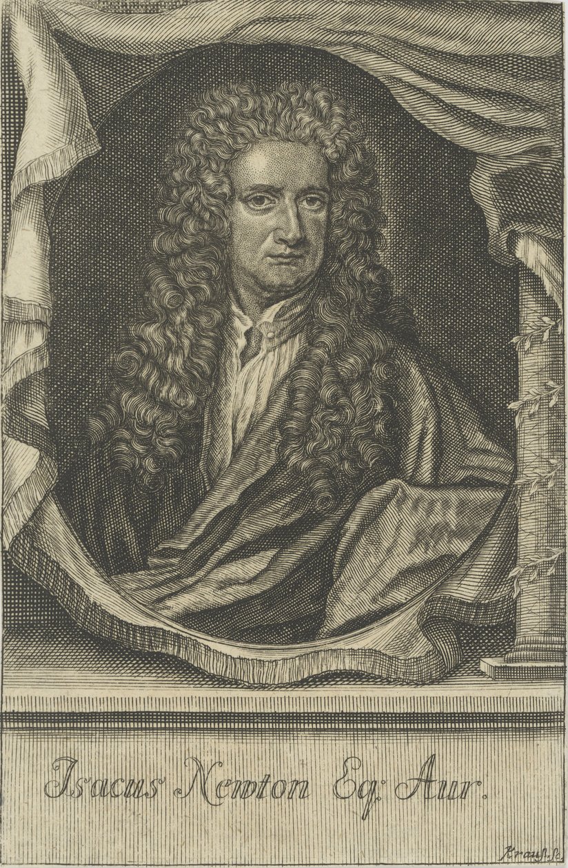 Ritratto di Sir Isaac Newton 1642-1727, 1715 da Johann Ulrich Krauss