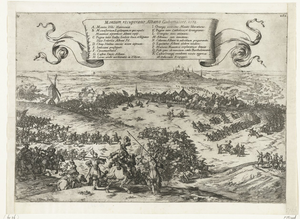 Alva assedia Bergen in Henegouwen, 1572 da Johann Wilhelm Baur