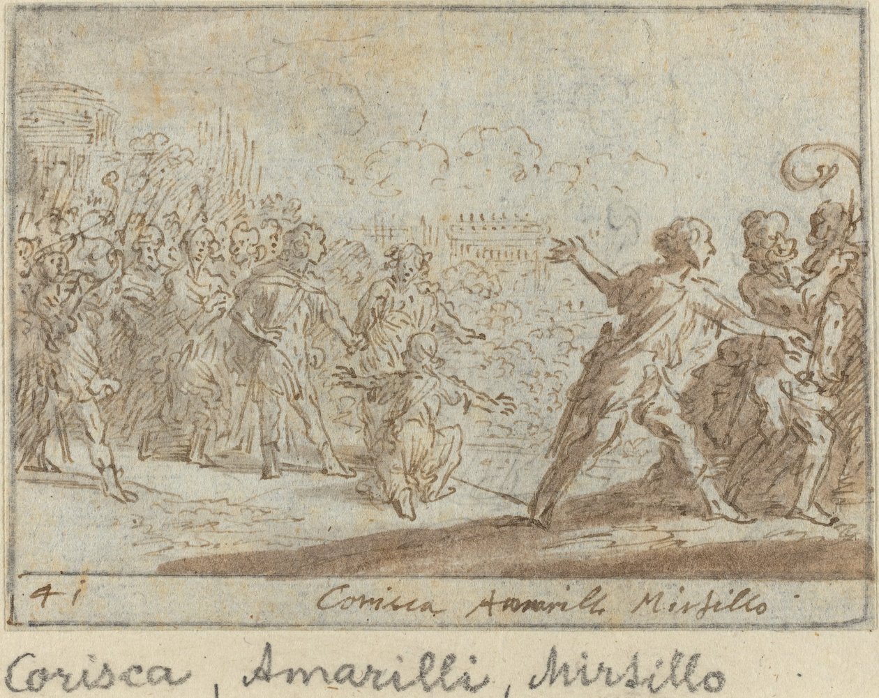 Corisca, Amarilli e Mirtillo, 1640 da Johann Wilhelm Baur