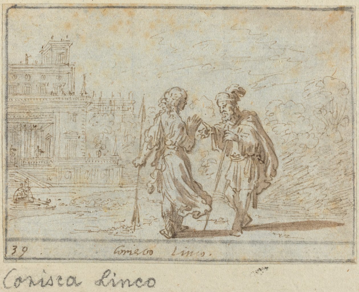 Corisca e Linco, 1640 da Johann Wilhelm Baur