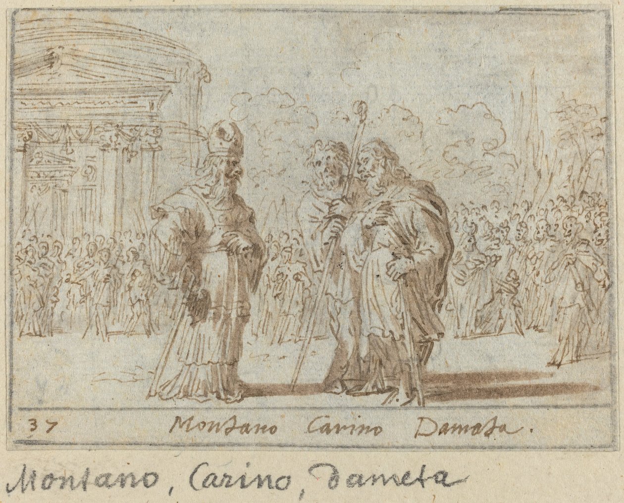 Montano, Carino e Dameta, 1640 da Johann Wilhelm Baur