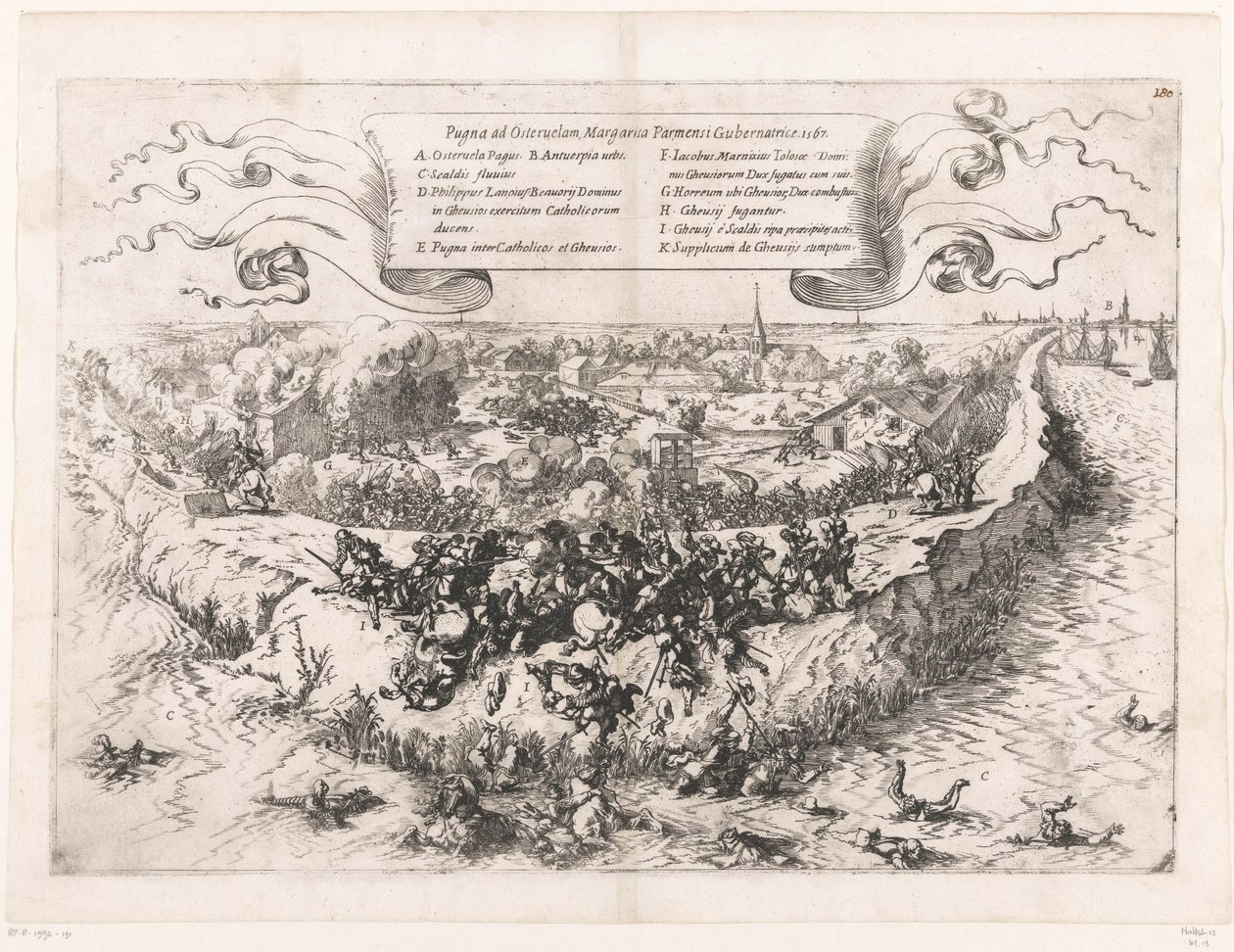 Battaglia di Oosterweel, 1567 da Johann Wilhelm Baur