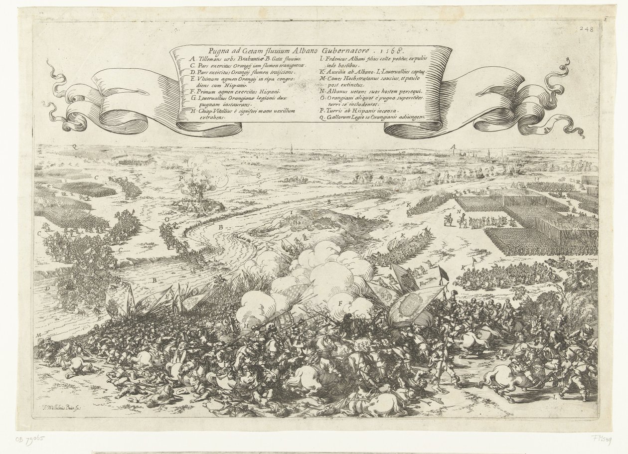 Battaglia sul fiume Gete, 1568 da Johann Wilhelm Baur