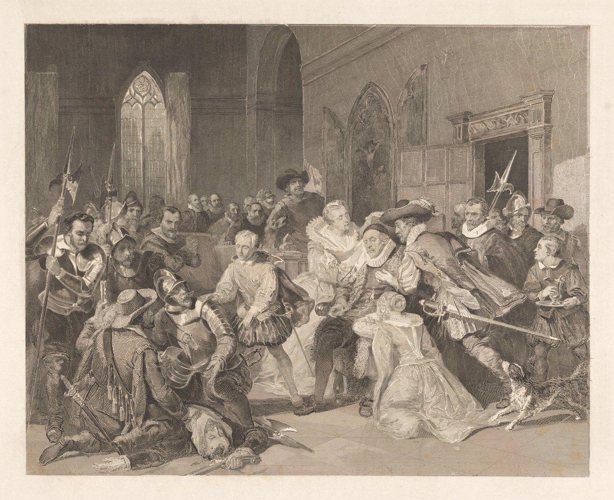 Attentato di Jean de Jauregui al principe Guglielmo I, 18 marzo 1852 da Johann Wilhelm Kaiser (I)