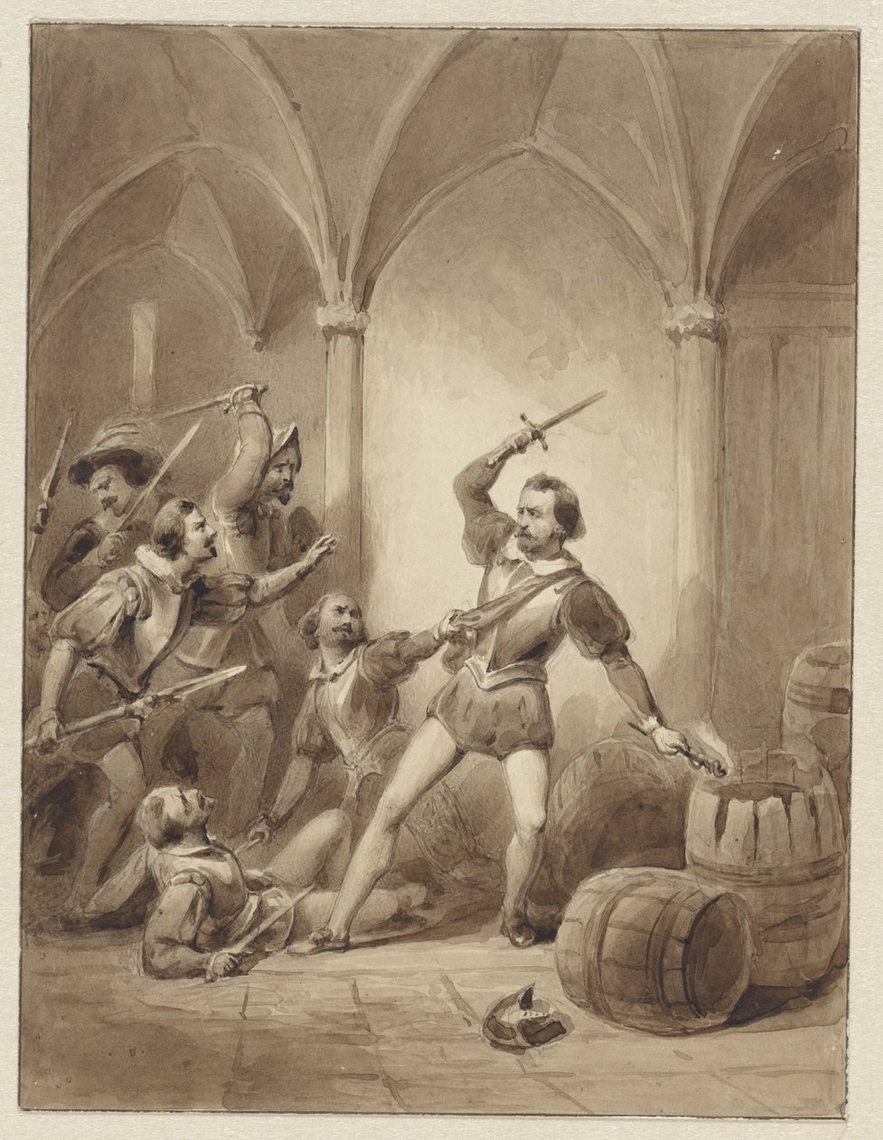 La morte di Herman de Ruyter a Loevesteyn, 1570 da Johann Wilhelm Kaiser (I)