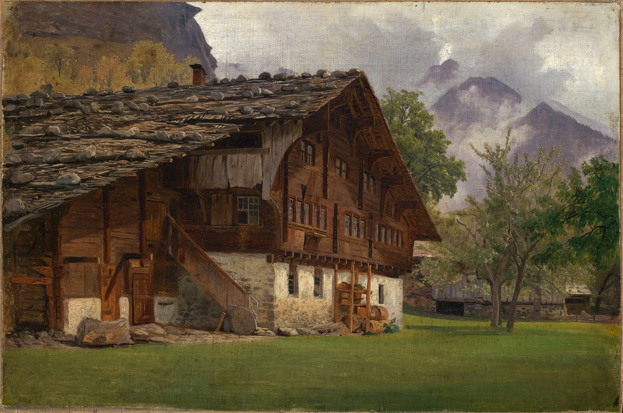 Casa colonica nelle Alpi da Johann Wilhelm Schirmer