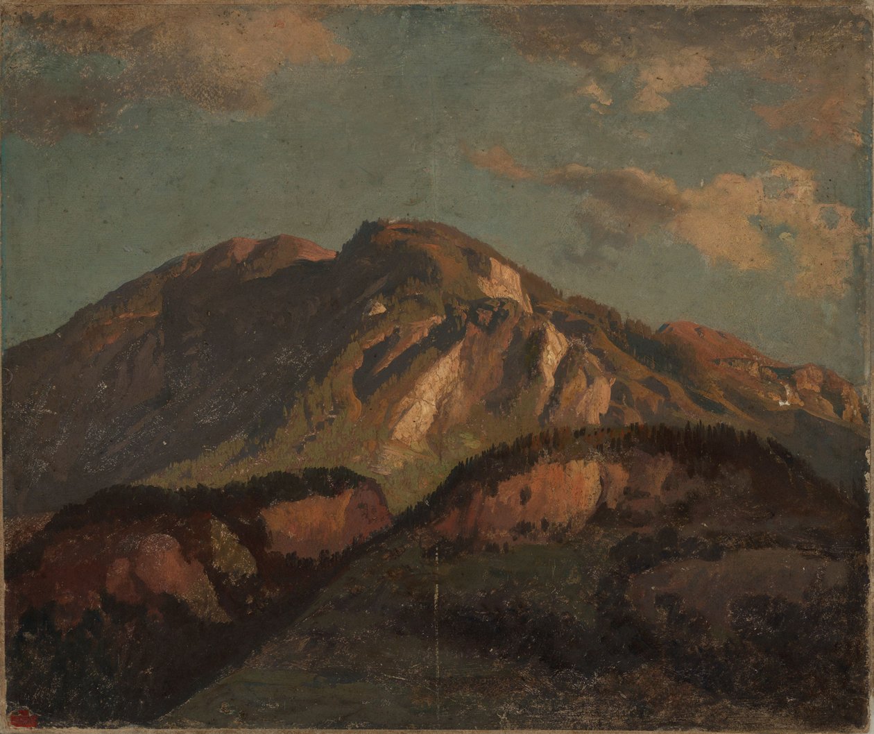 Cresta montuosa, probabilmente nei Grigioni da Johann Wilhelm Schirmer