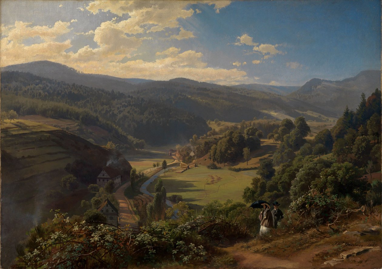 La valle di Geroldsau nei pressi di Baden-Baden da Johann Wilhelm Schirmer