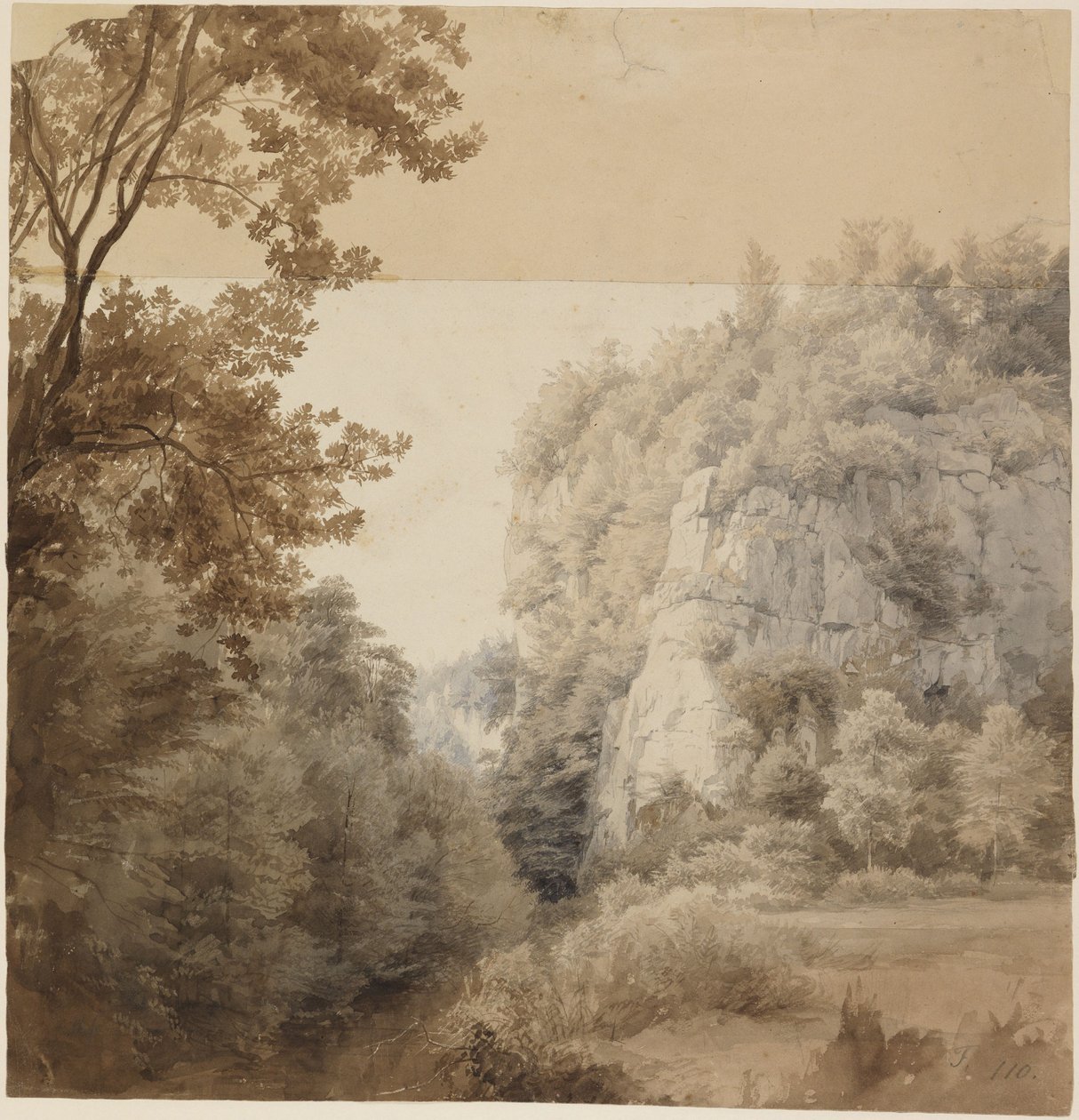 Il Rabenstein nella valle di Neander presso Düsseldorf da Johann Wilhelm Schirmer