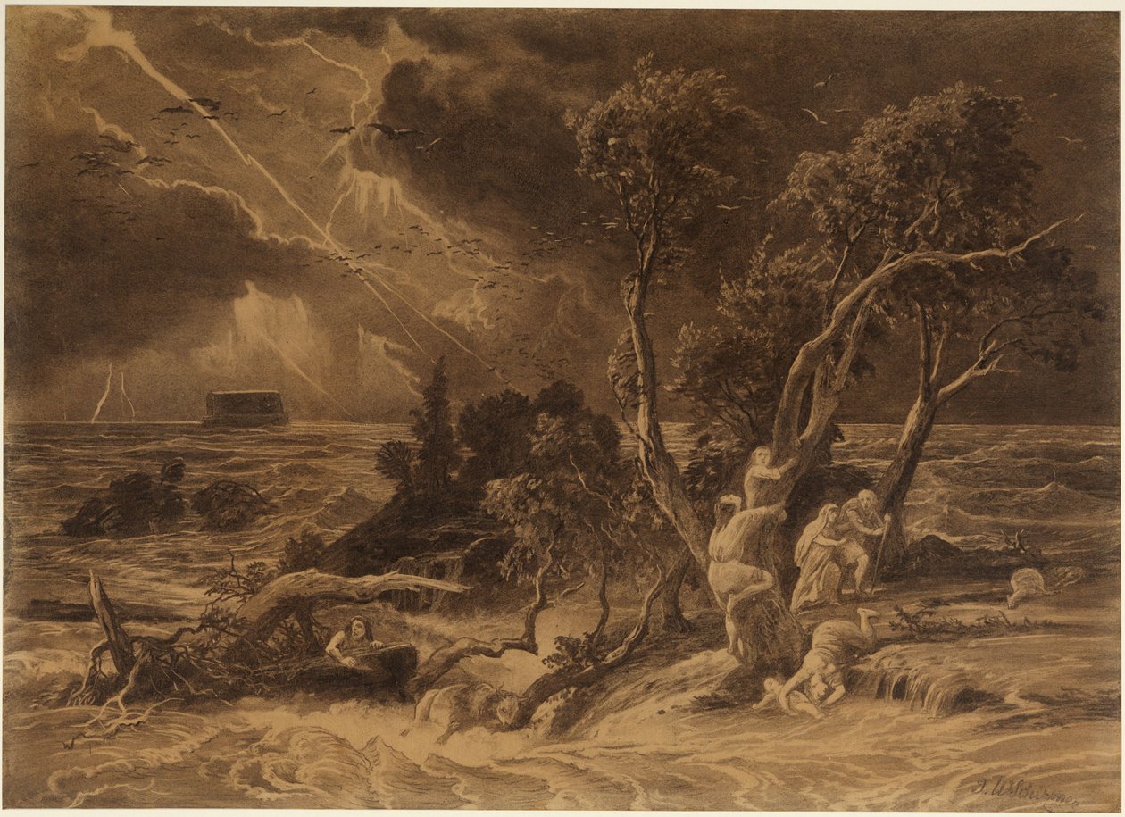 Il diluvio (Genesi 7, 23) da Johann Wilhelm Schirmer