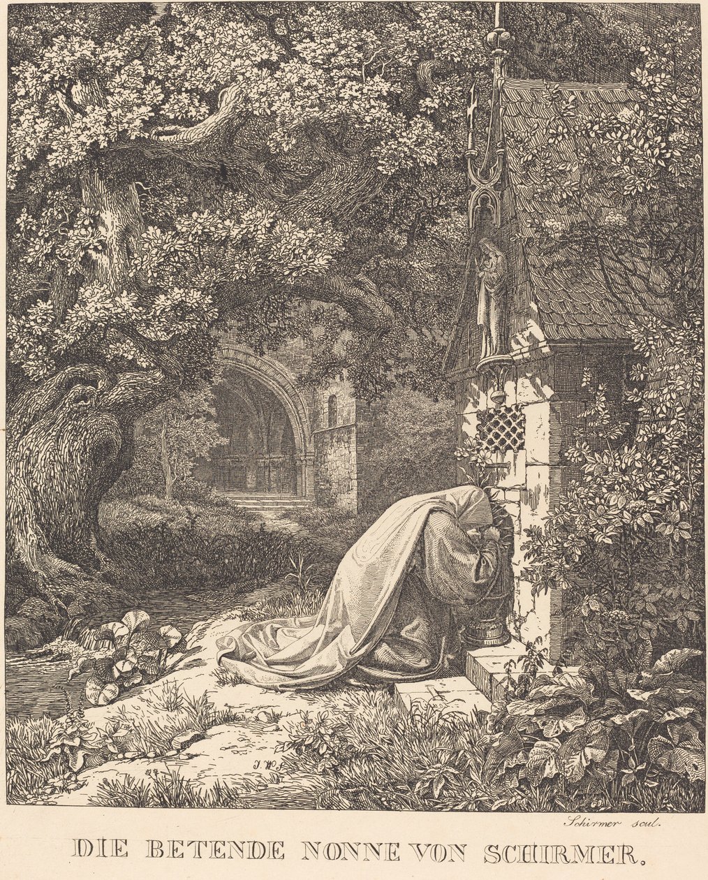 Die betende nonne da Johann Wilhelm Schirmer