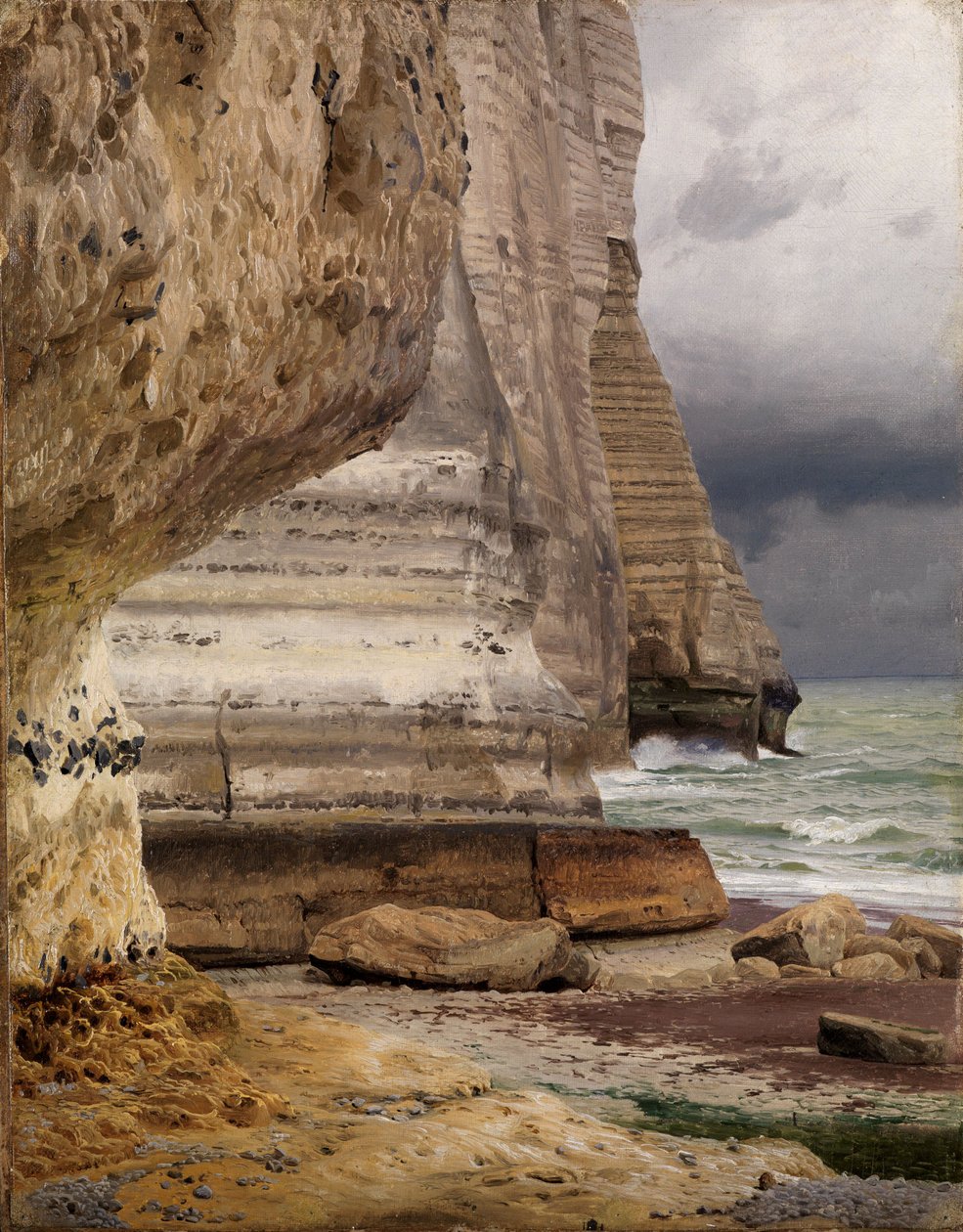 Costa rocciosa nei pressi di Etretat da Johann Wilhelm Schirmer