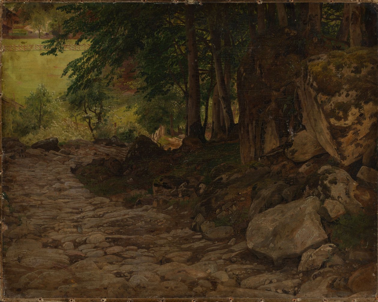 Sentiero roccioso in Svizzera da Johann Wilhelm Schirmer