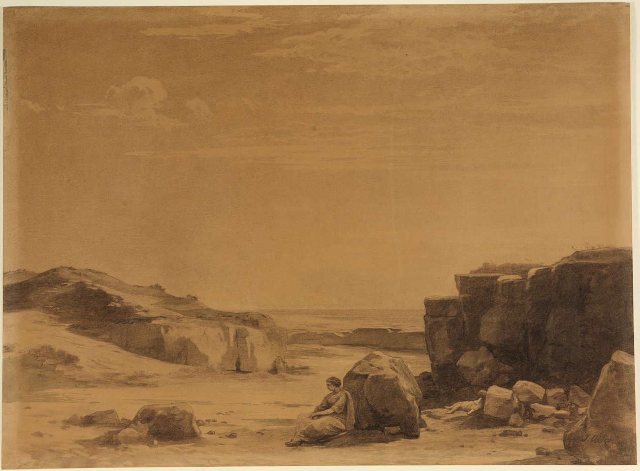 Agar nel deserto (Genesi 21, 16) da Johann Wilhelm Schirmer