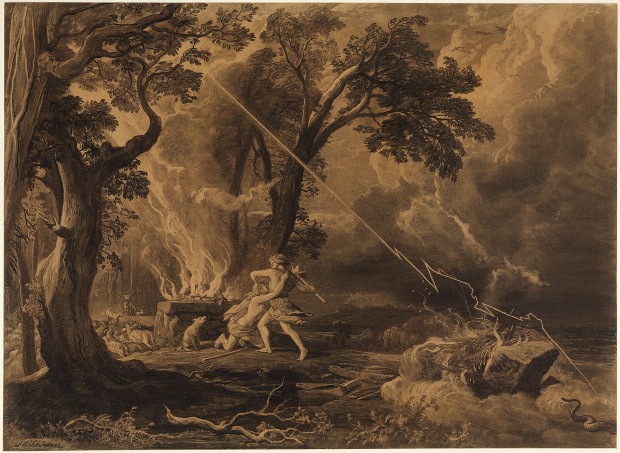 Caino uccide Abele (Genesi 4, 8) da Johann Wilhelm Schirmer