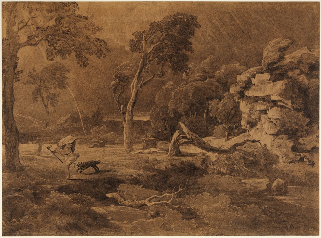 La fuga di Caino (Genesi 4, 16) da Johann Wilhelm Schirmer