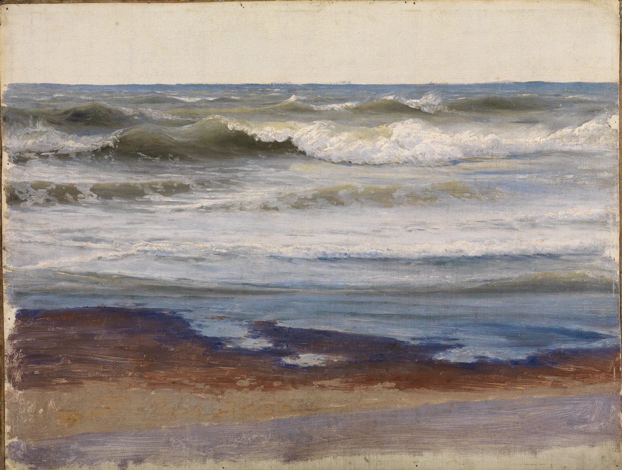 Risacca marina sulla costa della Normandia da Johann Wilhelm Schirmer