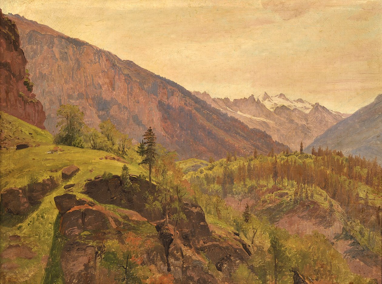 Paesaggio montano svizzero da Johann Wilhelm Schirmer