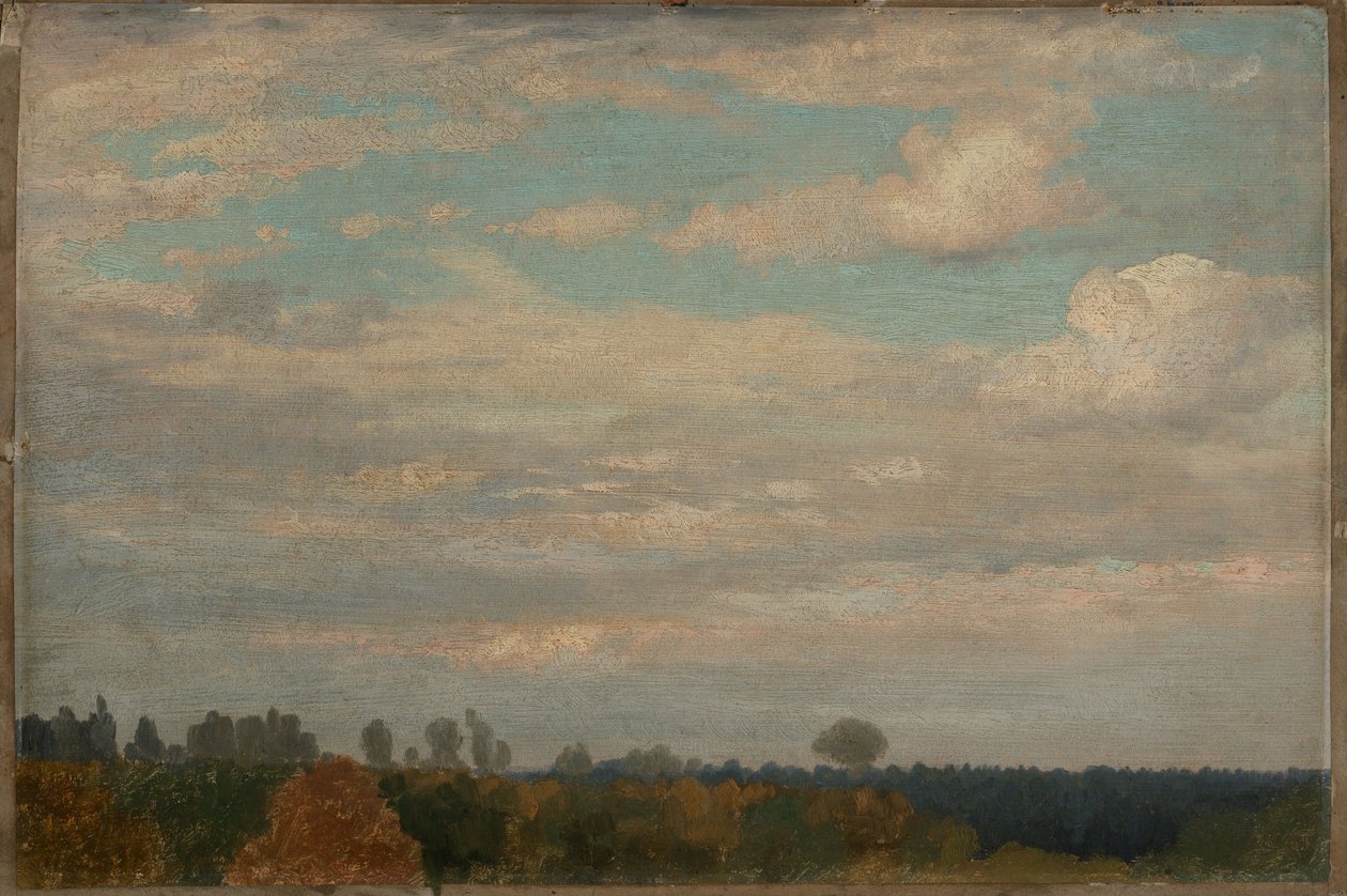 Nuvole sopra una foresta autunnale da Johann Wilhelm Schirmer