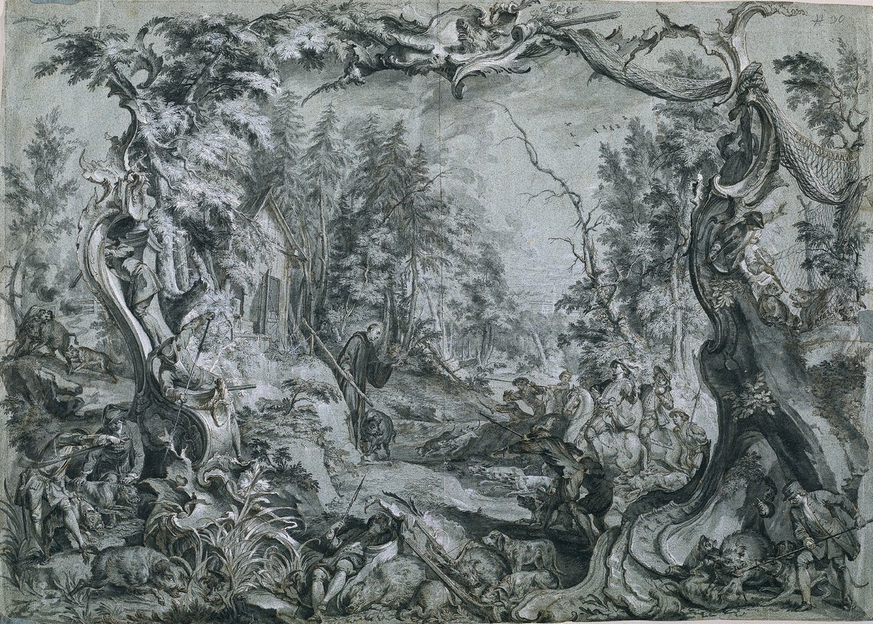 San Deicolo e il Cinghiale, 1747-1748 da Johann Wolfgang Baumgartner
