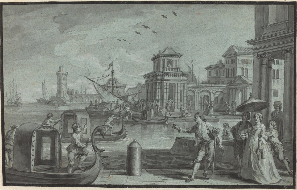 Fantasia veneziana con la Dogana da Johann Wolfgang Baumgartner