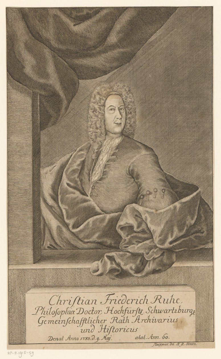 Ritratto di Christian Friedrich Ruhe da Johann Wolfgang Heinrich Stockmar