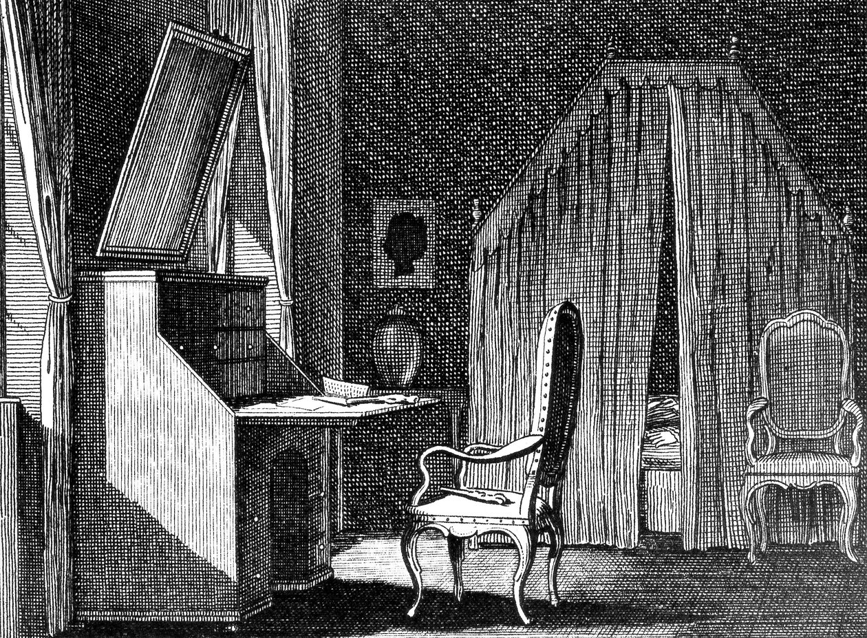 La stanza di Werther, illustrazione di Daniel Chodowiecki, incisione ispirata a I dolori del giovane Werther di Johann Wolfgang von Goethe da Johann Wolfgang von Goethe