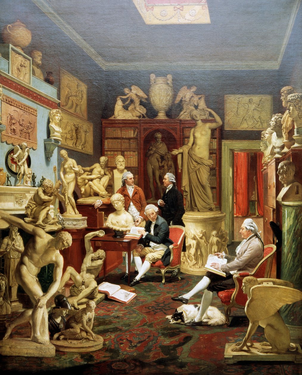 Charles Townley nella sua galleria di sculture, Park Street, Londra 1782, dipinto di Johann Zoffany (1733-1810) da Johann Zoffany