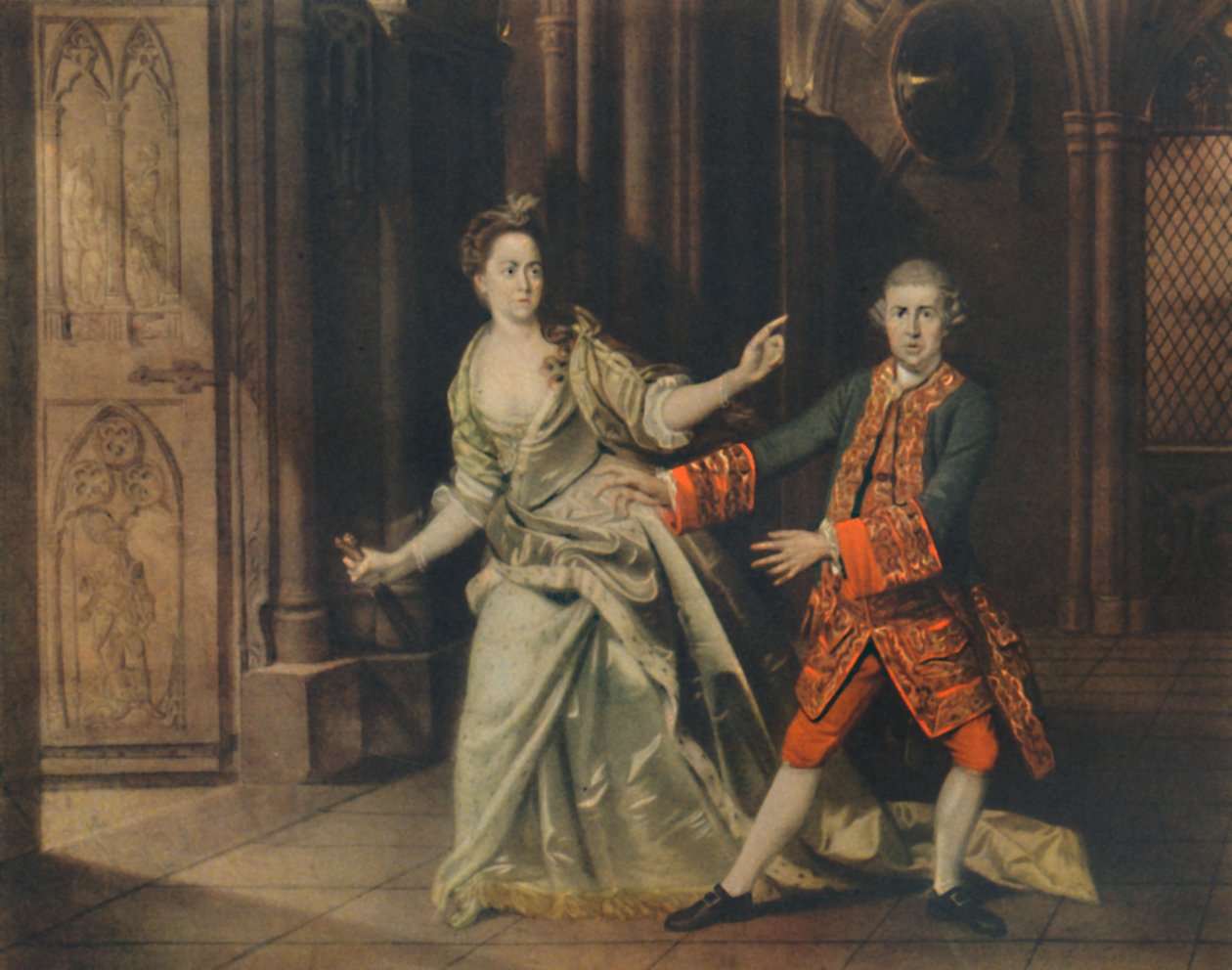 David Garrick e Mrs. Pritchard come Macbeth e Lady Macbeth da Johan Joseph Zoffany