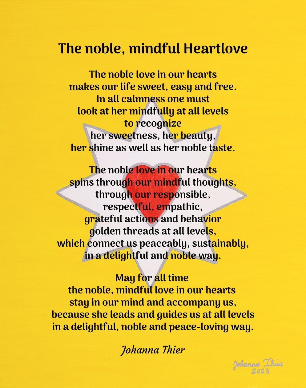 Il nobile, memore amor di cuore - Versione 1 da Johanna Thier