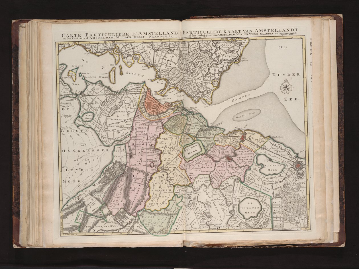 Mappa particolare di Amstelland, o I dintorni di Amsterdam, Muyden, Weesp, Naarden da Johannes Condet