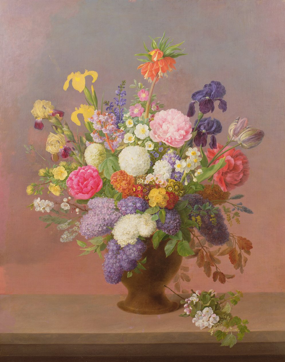 Fiori primaverili in un vaso da Johannes Ludwig Camradt