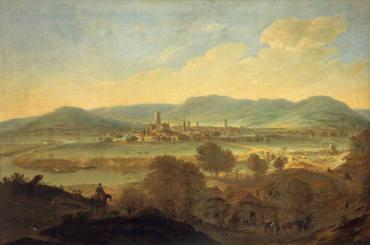 Vista di Gloucester da nord-ovest, c.1675-85 da Johannes Vorsterman