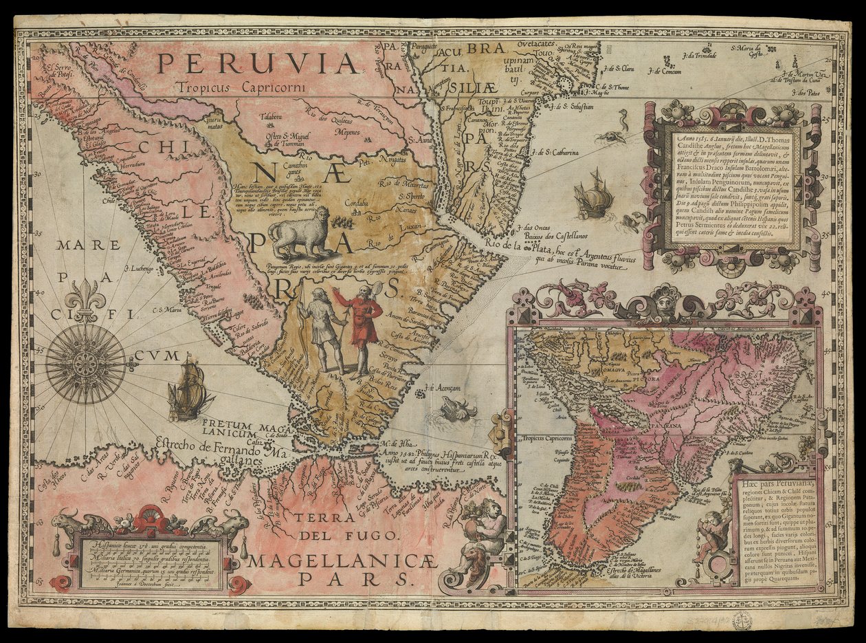 La punta meridionale del Perù, Sud America, c.1590 da Johannes Baptista van the Younger Doetechum