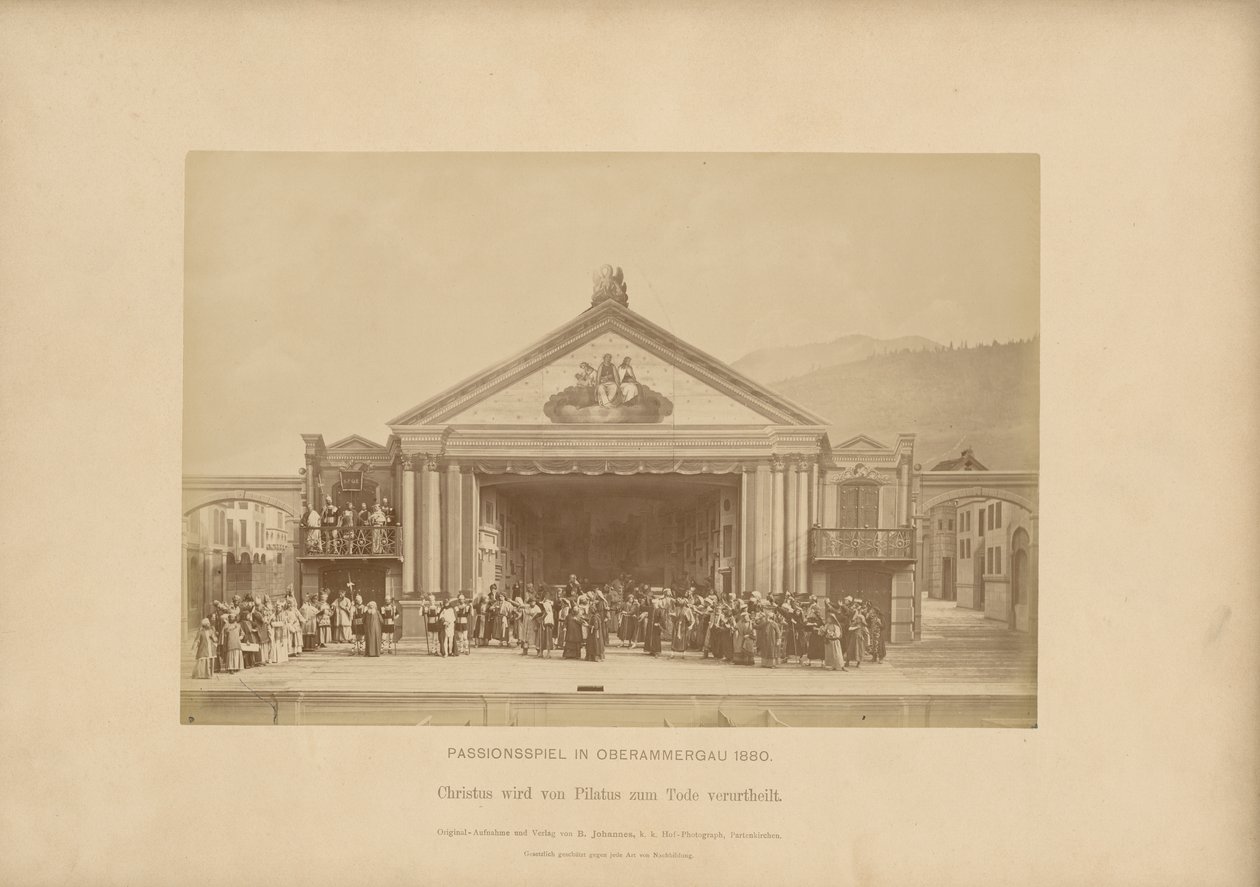 Passione di Ober-Ammergau - Cristo condannato a morte da Pilato da Johannes Bernhard