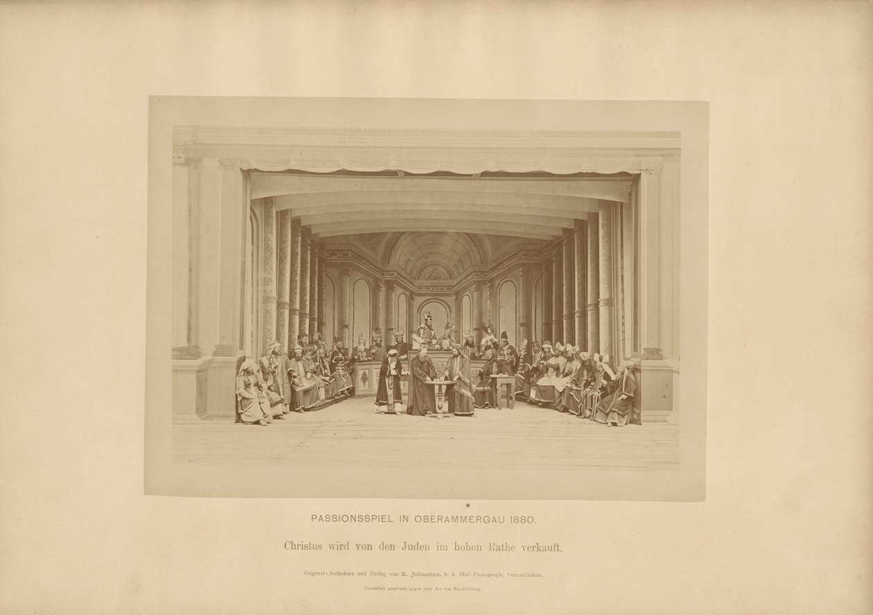 Passione di Ober-Ammergau - Cristo venduto dai Giudei nel gran consiglio da Johannes Bernhard