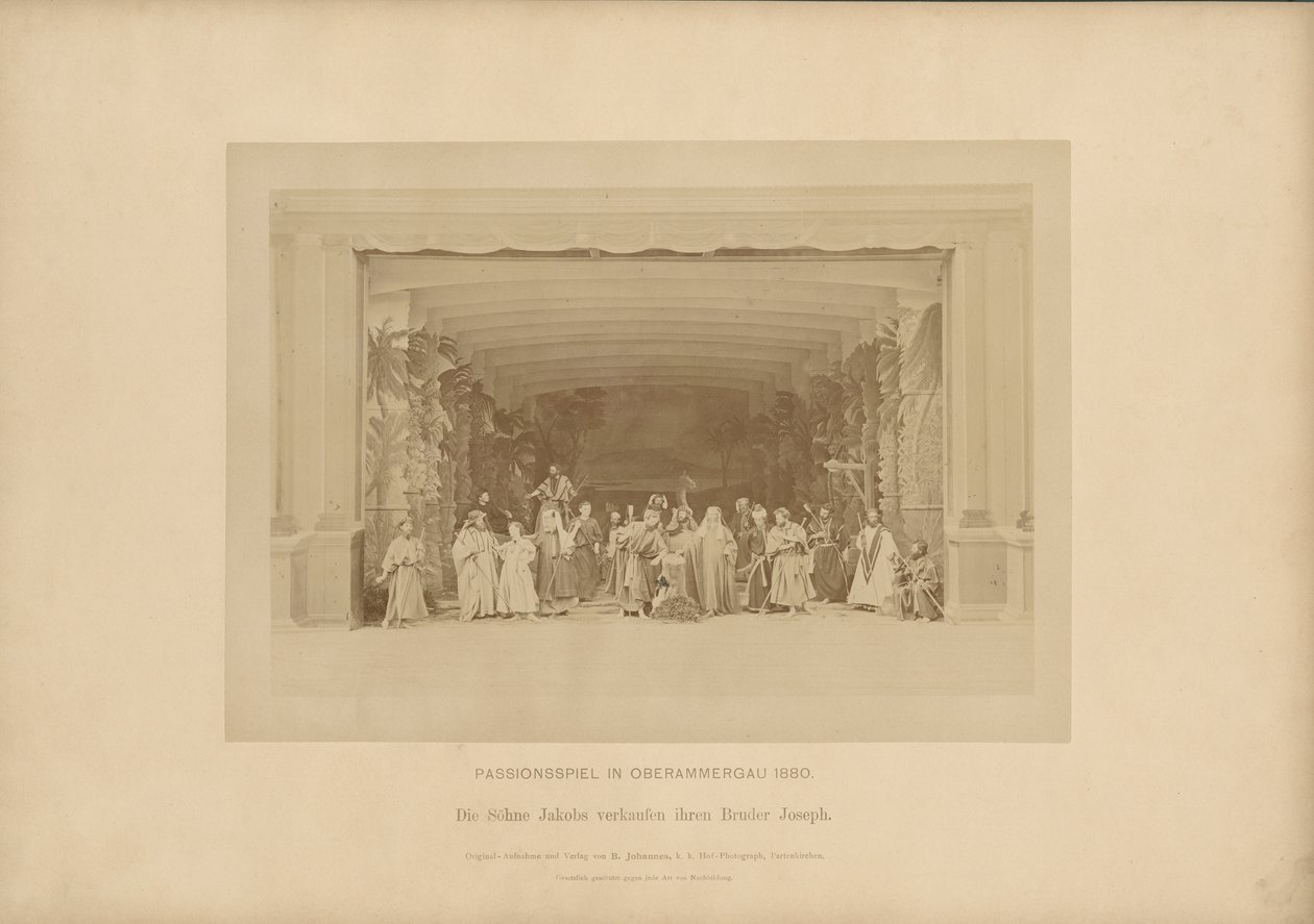 Passione di Ober-Ammergau - I figli di Giacobbe vendono il loro fratello Giuseppe da Johannes Bernhard