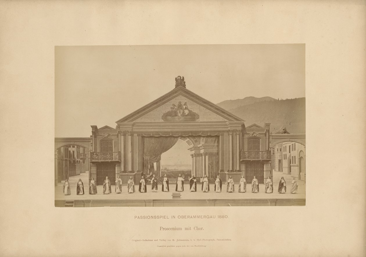 Passione di Ober-Ammergau - Proscenio con coro da Johannes Bernhard