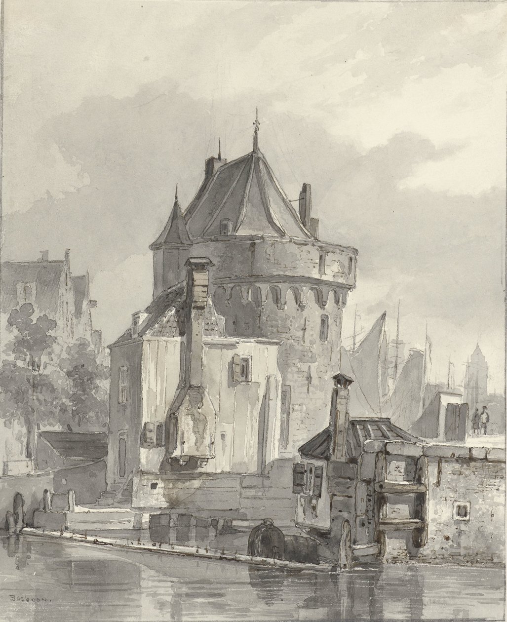Veduta della Torre Principale a Hoorn da Johannes Bosboom