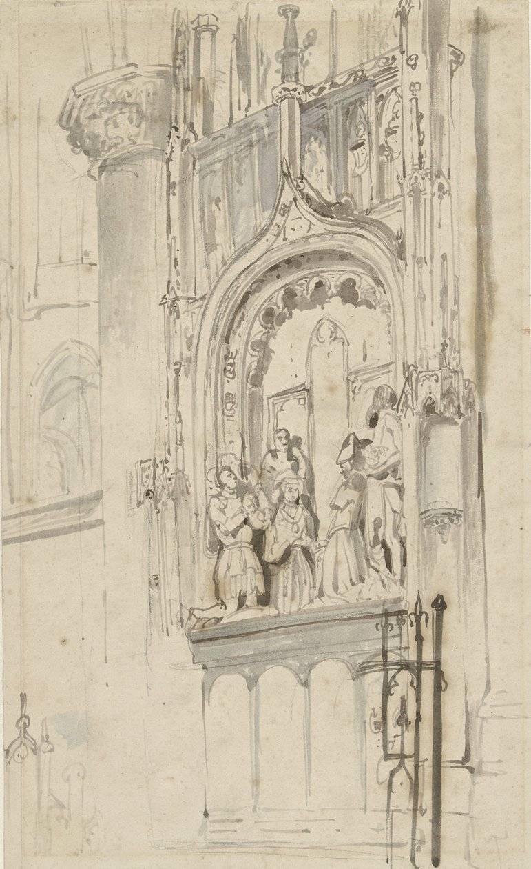 Monumento funebre di Engelbrecht I di Nassau, nella Grote Kerk di Breda da Johannes Bosboom