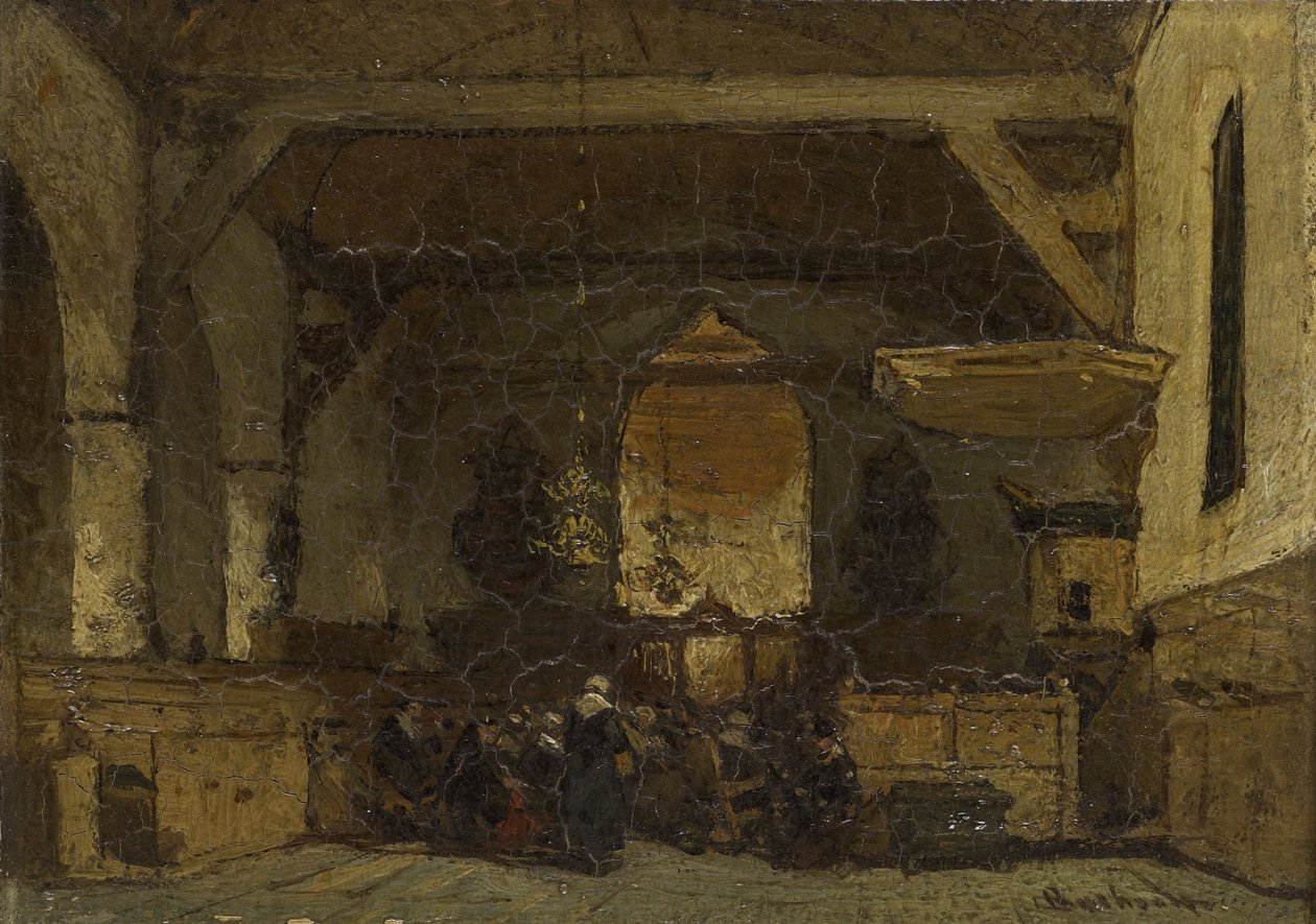 Interno della chiesa di Maasland da Johannes Bosboom