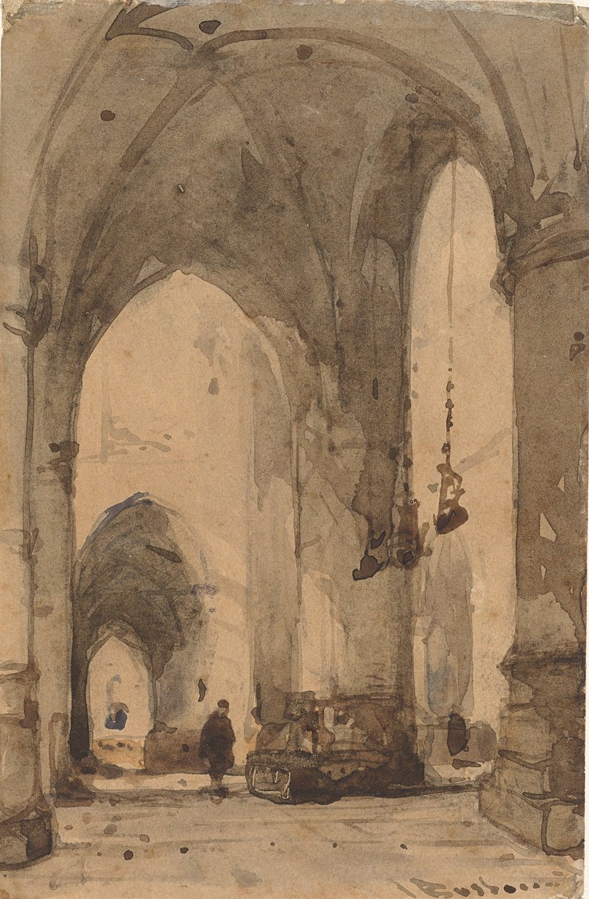 Interno della Sint-Bavokerk di Haarlem da Johannes Bosboom