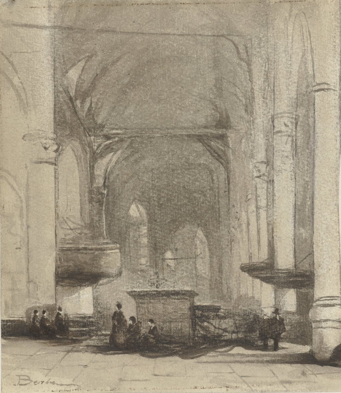 Interno di una chiesa da Johannes Bosboom