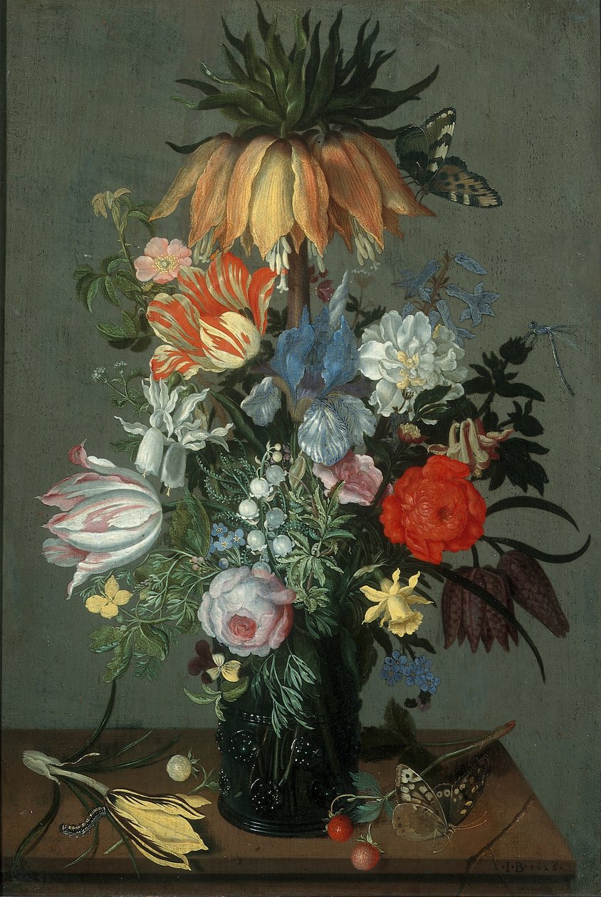 Natura morta floreale con corona imperiale, 1626 da Johannes Bosschaert