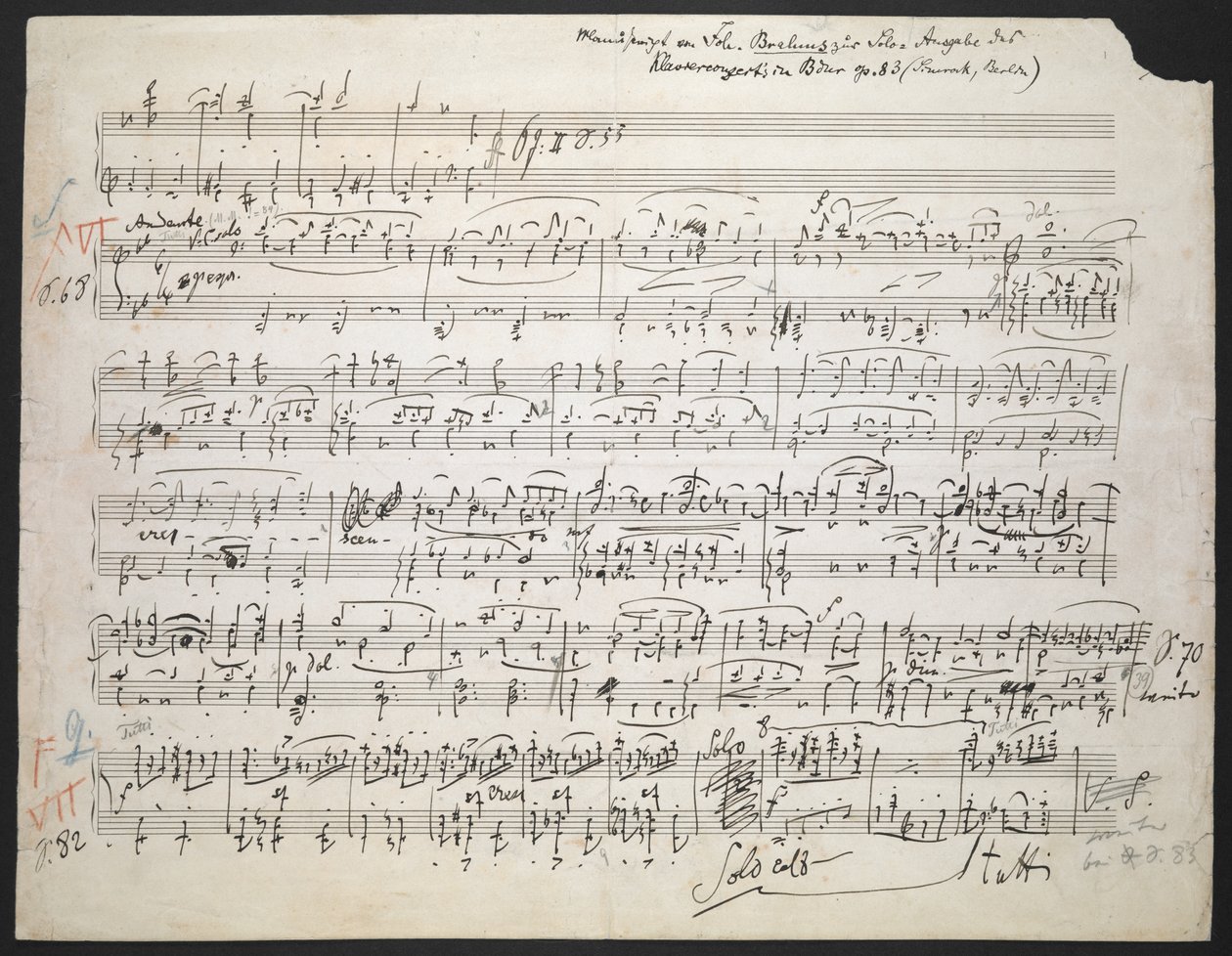 Concerto per pianoforte n.2 in Si bemolle, op. 83 da Johannes Brahms