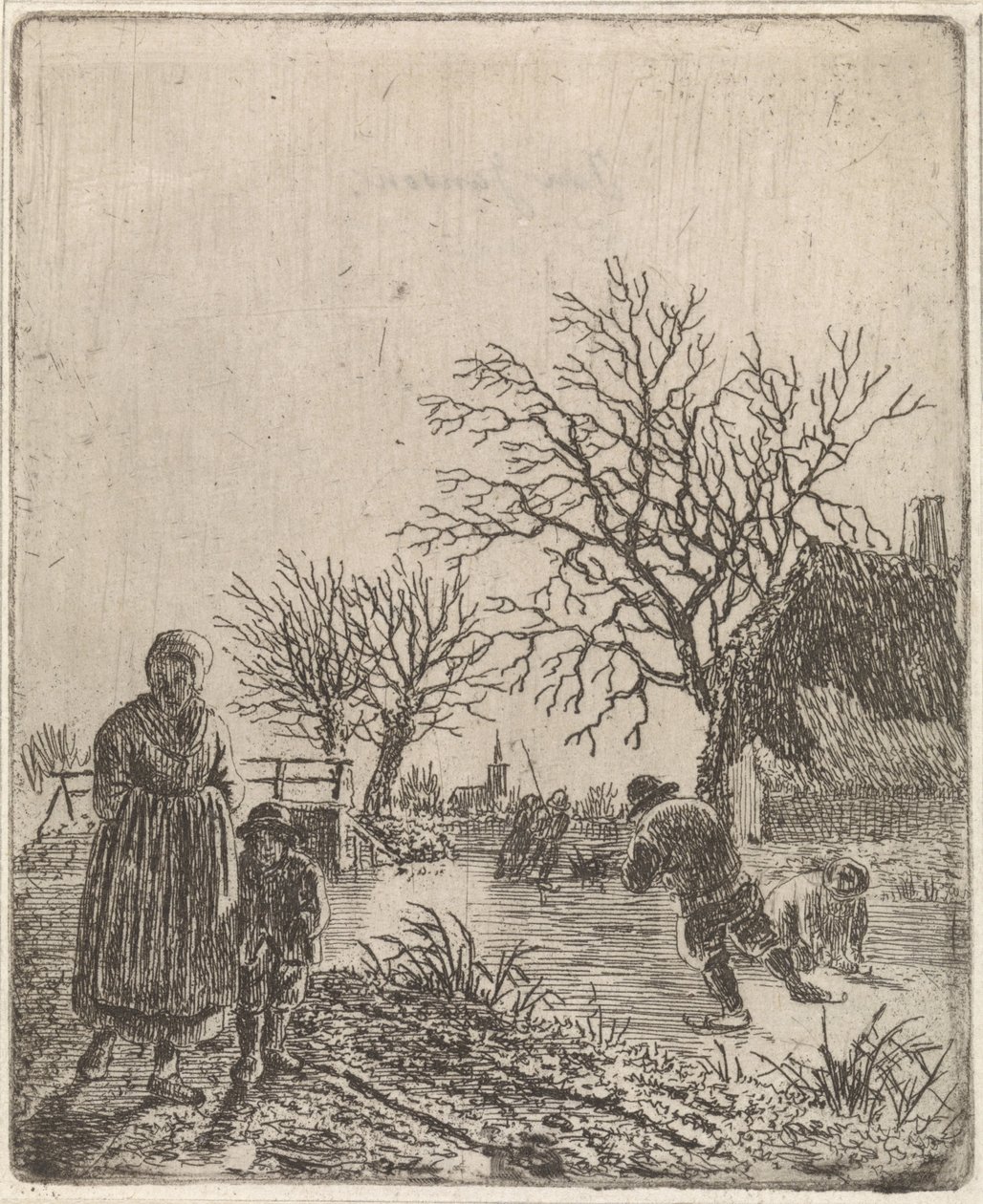 Paesaggio con pattinatori da Johannes Christiaan Janson