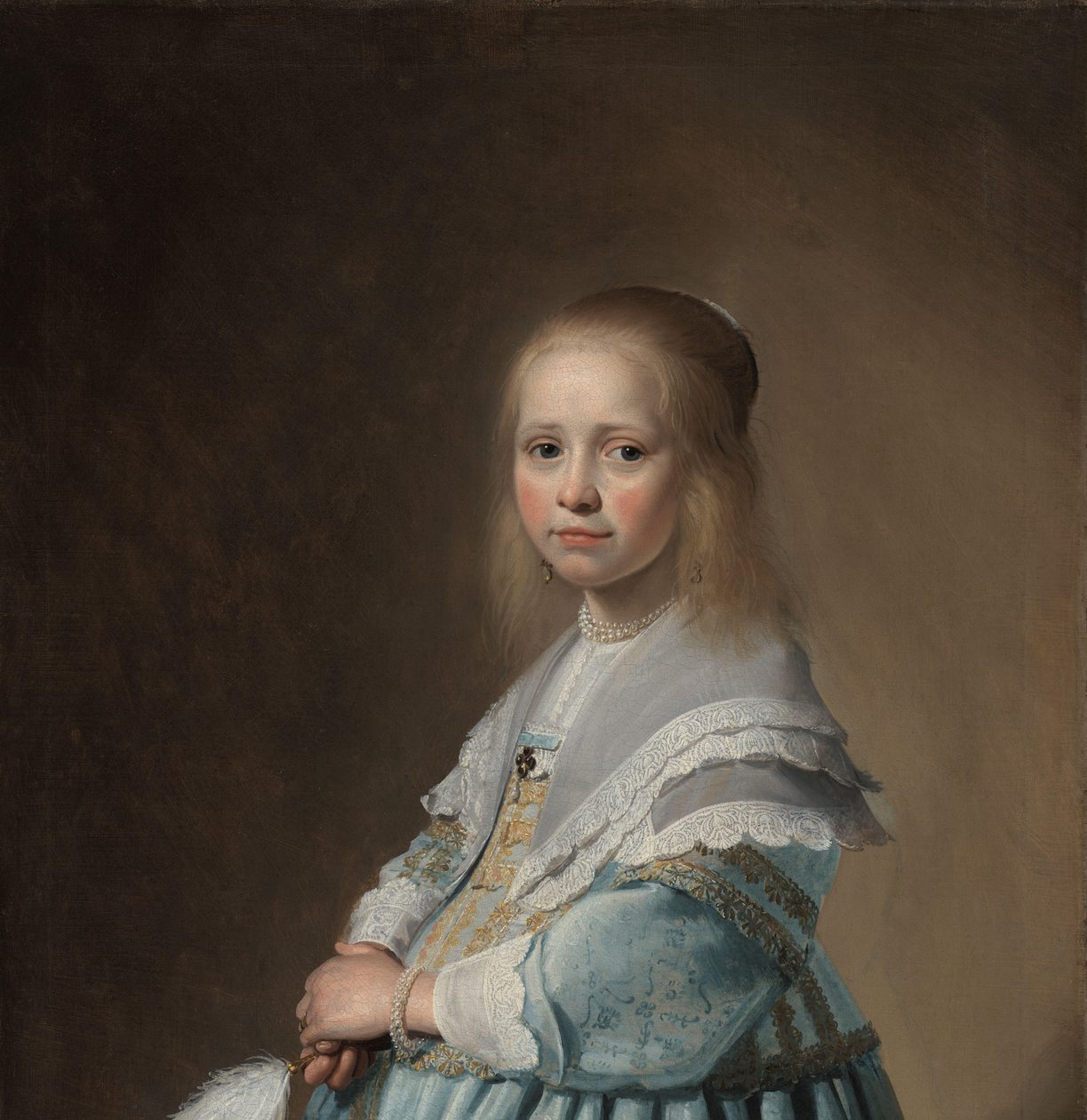 Ritratto di una ragazza vestita di blu da Johannes Cornelisz. Verspronck