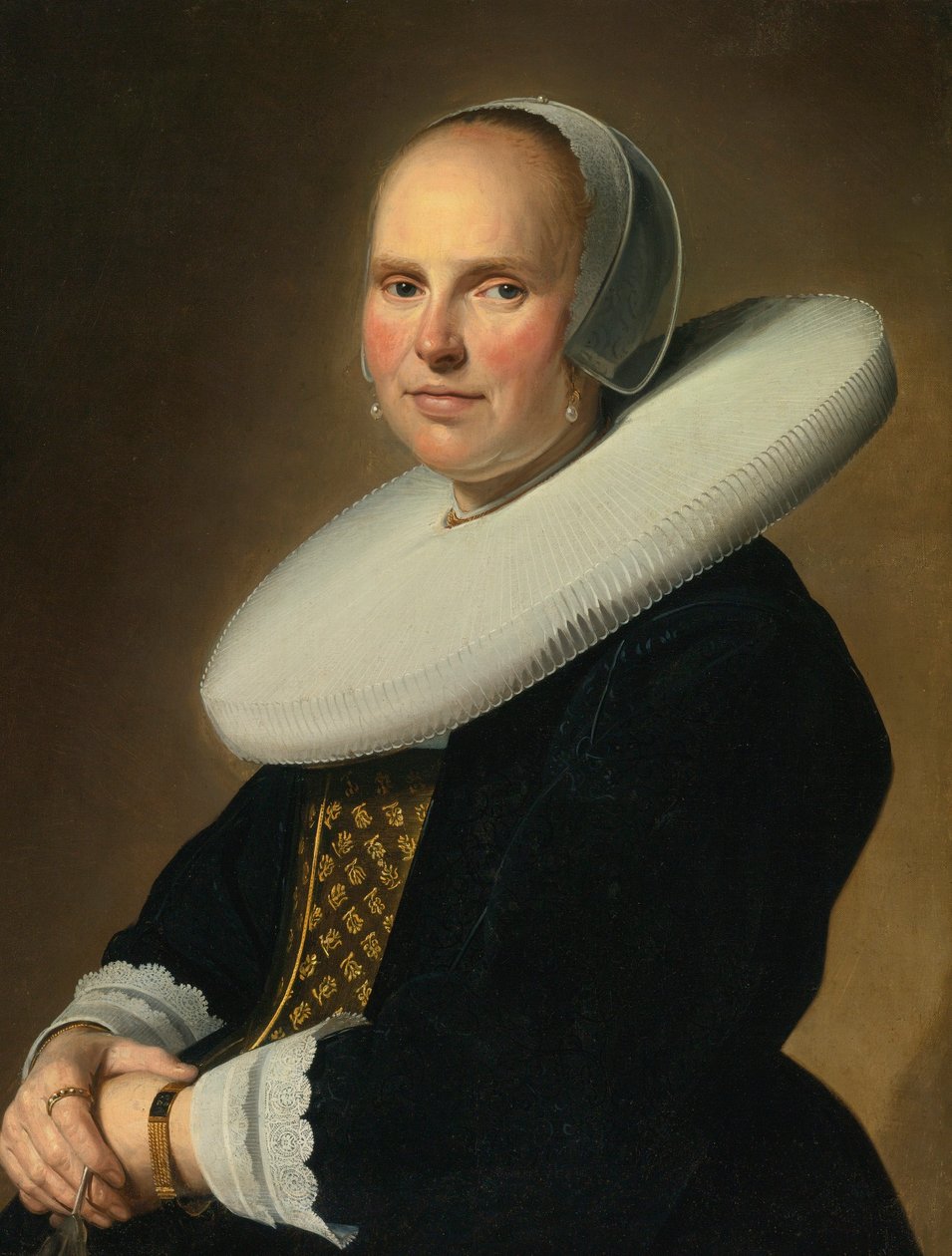 Ritratto di signora, firmato al centro a destra: J. Verspronck... da Johannes Cornelisz Verspronck