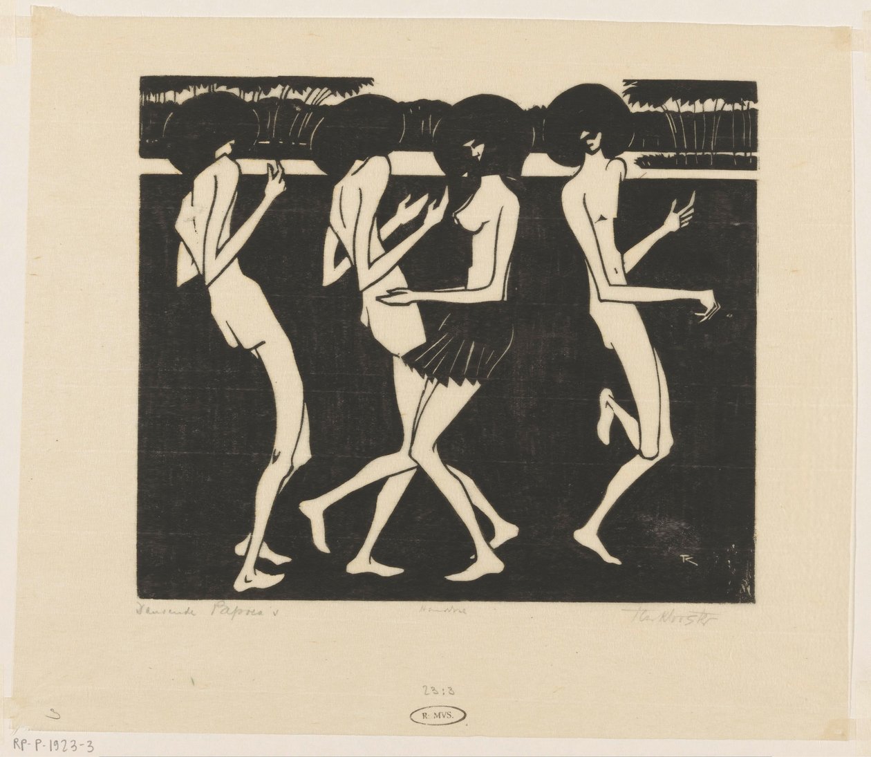 Papoea danzanti da Johannes Frederik Engelbert ten Klooster (signed by artist)